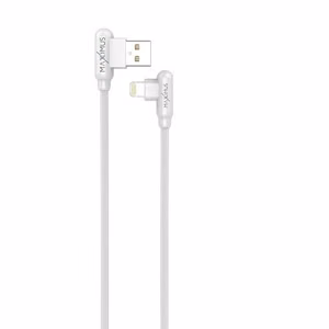 Laidas MX CORNER greito įkrovimo Lightning 2.4A/1M, baltas kampinis