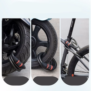 Rockbros RKS507 dviračio spyna su 5 skaitmenų kodu, plieniniu lynu, 180 cm - juoda
