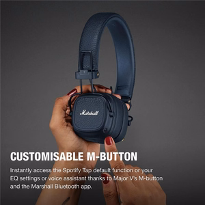 Belaidės ausinės Marshall Major V On-Ear Bluetooth tamsiai mėlynos