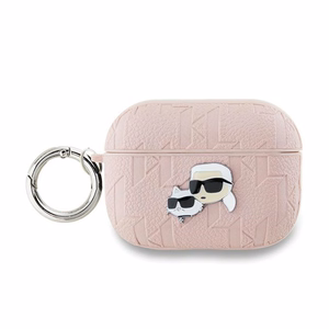 Karl Lagerfeld Monograma Karl & Choupette galvos dėklas AirPods Pro 2 - rožinė