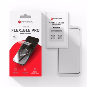 Forcell lankstus nano stiklas 5D Iphone 13/13 Pro/14/16e juodas