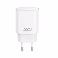 XO sieninis įkroviklis CE25 PD 25W 1x USB-C baltos spalvos + USB-C kabelis - USB-C