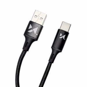 Wozinsky Kabelis USB - USB Type-C 2,4A 2m juodas (WUC-C2B)