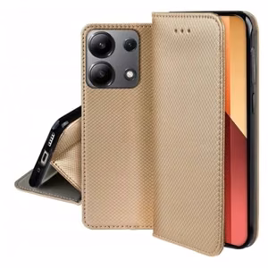SMART CASE knygos tipo dėklas telefonui SAMSUNG A14 4G / A14 5G auksinis