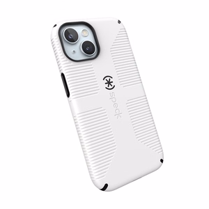 Speck Candyshell Grip MagSafe - iPhone 17e / 16e / 15 / 14 / 13 dėklas (baltas / juodas)