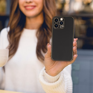 TEL PROTECT prabangus dėklas telefonui iPhone 15 Plus juodas