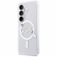 Karl Lagerfeld IML KC Script MagSafe Dėklas for Samsung Galaxy S26 Plus - skaidrus
