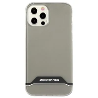 AMG Electroplate juodas ir baltas dėklas iPhone 12 / 12 Pro - skaidrus