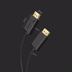 Kabelis Ugreen DP102 DisplayPort to DisplayPort 1.0m juodas