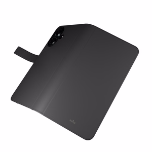 Puro Wallet nuimamas magnetinis 2in1 PU odos dėklas su atvartu ir pinigine iPhone 16 - juodas