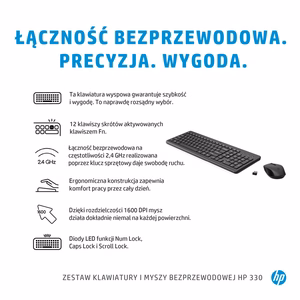HP 330 belaidė pelė ir klaviatūra (rinkinys)