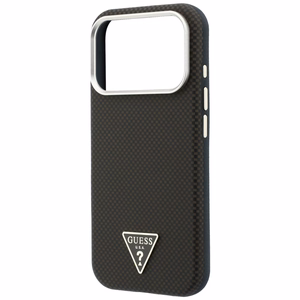 Guess Kevlar Triangle Logo MagSafe dėklas, skirtas iPhone 17 Pro Max / 18 Pro Max – spalva: ruda