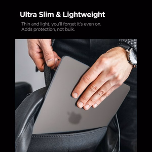 Spigen AirSkin dėklas, skirtas MacBook Pro 14" 2021 / 2023 / 2024 / 2025 / 2026 – pusiau skaidrus