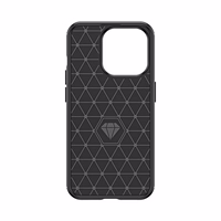 Lankstus anglies rašto dėklas telefonui iPhone 15 Pro Carbon Case - juodas