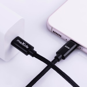 Maxlife MXUC-12 laidas USB-C - USB-C 1,0 m 60W juodas