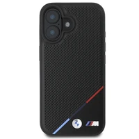 BMW M Perforuotas Trispalvė Linija Magnetinis dėklas telefonui iPhone 16 - juodas