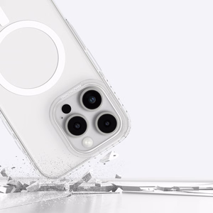AmazingThing Titan Pro Mag dėklas su magnetiniu žiedu iPhone 16 Pro - skaidrus