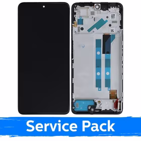 LCD ekranas suderinamas su Xiaomi Redmi Note 12 Pro 4G / Redmi Note 11 Pro / Poco X4 Pro 5G juodas su rėmeliu (Service Pack)