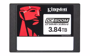 SSD Kingston DC600M 3840 ГБ SATA III 2.5" Чтение 560 МБ/с Запись 530 МБ/с TBW 7008 ТБ MTBF 2000000ч SEDC600M/3840G