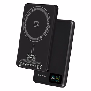 Blavec Power Bank 5000mAh BJ-03 Ultra Slim 7,8mm - Type C - 22,5W magnetic Magsafe 3 in 1 (PBBJ03-MC5B) black aluminum
