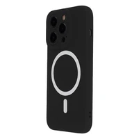 Silicio minkštas "iPhone 16 Plus" dangtelis juodas