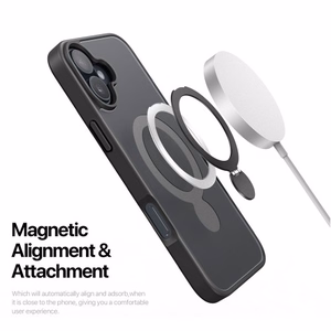 Telefono dėklas Dux Ducis Yind 360 Ring Stand Apple iPhone 16 Pro juodas