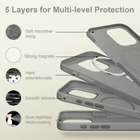 Tech-Protect Silikoninis Magnetinis Dėklas iPhone 16 Pro Max - Pilkas