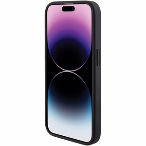Guess Grip Stand 4G Triangle Strass dėklas telefonui iPhone 15 Pro - juodas