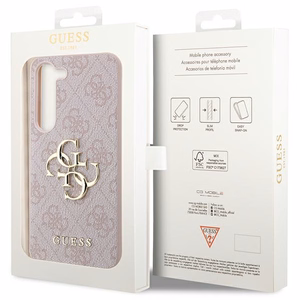Guess GUHCS23S4GMGPI S23 S911 rožinis/rožinis kietas dėklas 4G Big Metal Logo