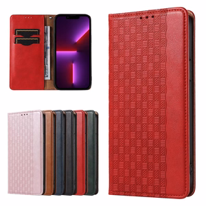 Magnetinis dirželio dėklas telefonui iPhone 14 Pro Max su atverčiamu dangteliu, mini pinigine, stovu ir dirželiu, raudona