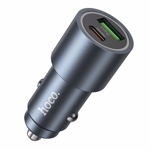 Automobilinis įkroviklis Hoco USB A + USB C PD QC3.0 48W Z60 juodas