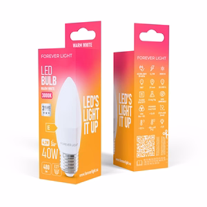 Forever Light LED Bulb E27 C37 4.2W 480lm 3000K class E