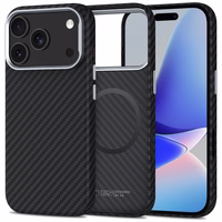 Tech-Protect Ion Carbon Magnetinis dėklas telefonui iPhone 17 Pro Max - Pilkas/Juodas