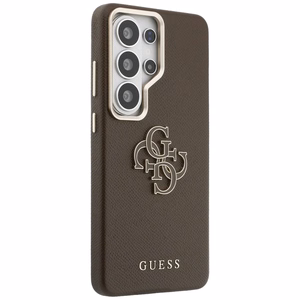 Guess case Grained Big 4G Metal Logo for Samsung Galaxy S26 Ultra brown
