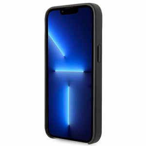 Karl Lagerfeld odinis perforuotas logo dėklas telefonui iPhone 14 Plus - juodas