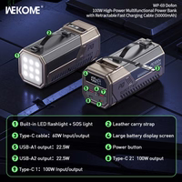 Išorinė baterija WK Design "WP-69" pilka 50000mAh (100W)