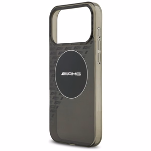 AMG Dvigubo sluoksnio permatomas dūminis magnetinis dėklas telefonui iPhone 17 Pro Max - juodas