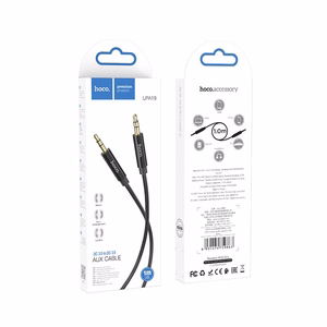 AUX laidas Jack 3,5 mm į Jack 3,5 mm Hoco 1 m UPA19 juodas
