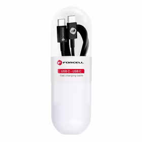 FORCELL C293 kabelis Type C į Type C PD QC 48W TUBE 1 m juodas