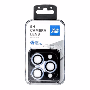 BLUE STAR Easy Install kameros objektyvų apsauga, skirta iPhone 18 Pro / 18 Pro Max, spalva – šviesiai mėlyna