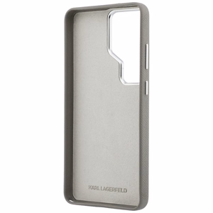 Karl Lagerfeld dėklas Saffiano Double Heads Metal Samsung Galaxy S26 Ultra sidabrinis