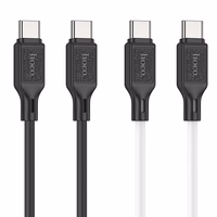 Kabelis USB-C į USB-C Hoco 3A 60W 1 m X90 juodas