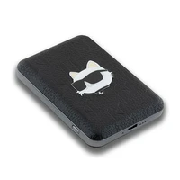 Karl Lagerfeld Magnetinis indukcinis Išorinė baterija KLPB5FPGKSCHHK 16W 5000mAh juoda/juoda Choupette Head Pin