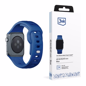 42/44/45/46/49 mm Blue (big) - 3mk Silicone Watch Strap for Apple