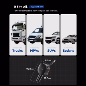 Spigen EV603BT 60 W automobilinis įkroviklis - juodas