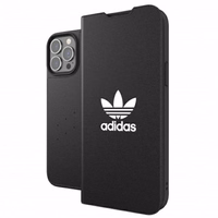 Adidas OR Knygelės Dėklas BASIC iPhone 13 Pro Max 6,7" juoda balta 47127