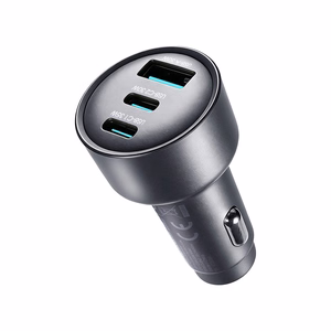 Joyroom JR-CCN19 65W 3-in-1 automobilinis įkroviklis – spalva: tamsiai pilka