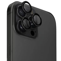 Uniq Optix aliuminio kameros objektyvo apsauga iPhone 16 Pro / 16 Pro Max su aplikatoriumi - juodas