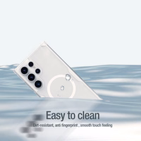 Nillkin Nature Pro šarvuotas dėklas su magnetiniu žiedu Samsung Galaxy S24 Ultra telefonui - baltas