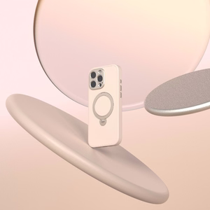 Moshi Kameleon MagSafe dėklas, skirtas iPhone 16 Pro Max, su atrama, „Shell Pink“ spalvos